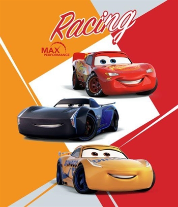 #3 - Børnetæppe - Cars 3 - 120x140 cm - Blødt og lækkert Fleece tæppe - Borg Living